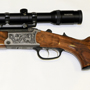 This Blaser Over and Under has one smooth barrel (over) in 3" 12 gauge and a rifled 308 Winchester under. A one gun solution to any game on the field! We matched it with a Swarovski mid-range detachable scope.