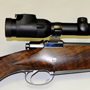 Rifle was commissioned as a "working rifle" with no ornaments but the craftsmanship of Master Gunsmith Joseph Smithson makes it a piece of art that happens to shoot. The rings are custom made by Mr. Smithson and make the scope quickly detachable.