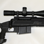 We installed our first Nightforce Velocity 1000 scope on this Savage 110BA DBM Law Enforcement Tactical in 338 Lapua, also bought in our store. We selected the specific reticle that reproduces the drop of the 338 Lapua.