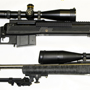 A long range pair: Long distance? A Remington Sendero SFII in 300 Winchester Magnum with the new Nightforce 5.5-22x56 Velocity 1000 scope (below). Very Long  Distance? Savage 110BA DBM Law Enforcement Tactical in 338 Lapua with best-in-class Schmidt & Bender 5-25x56 with P4F reticle (above).