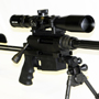 Nemesis Vanquish "Backpack" in 308 Winchester with a 20 inch barrel and a Schmidt and Bender 4-16x42 PMII P4F scope.