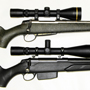 This customer likes to combine Finnish rifles with Leupold scopes. Top: Sako Tecomate 300 WSM with Leupold VX-3 4.5-14x50 Long Range scope with Boone & Crockett Reticle. Bottom: Tikka T3 Varminter in 22-250 with Leupold VX-3 6.5-20x50 LR Varmint Hunter scope.