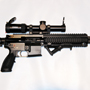 The king of all AR-15s: The Heckler & Koch MR556-A1 with a Steiner Military 1.5x24 RapidDot installed with a Nightforce unimount, Magpul Angled Fore Grip and AAC flash hider.